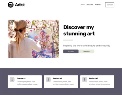 Náhľad šablóny Artist 4