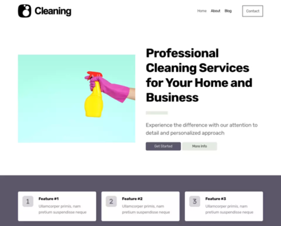 Náhľad šablóny Cleaning Service 4