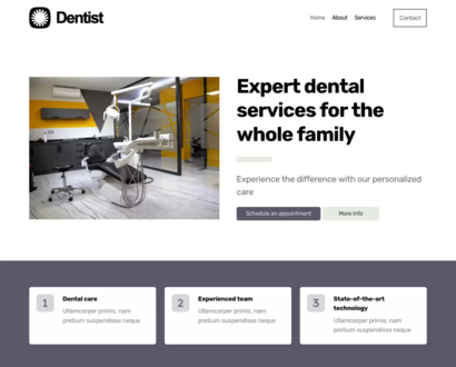 Náhľad šablóny Dentist 4