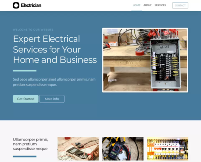Náhľad šablóny Electrician 2