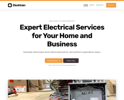 Náhľad šablóny Electrician 3