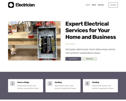 Náhľad šablóny Electrician 4