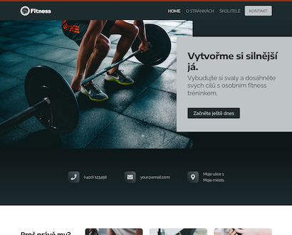 Náhľad šablóny Fitness