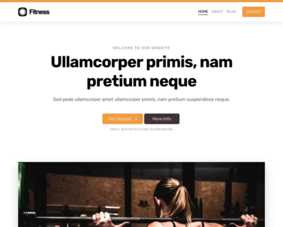 Náhľad šablóny Fitness 3