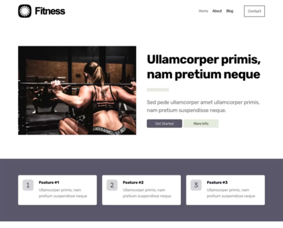 Náhľad šablóny Fitness 4