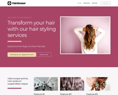 Náhľad šablóny Hair Dresser 2