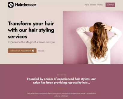 Náhľad šablóny Hair Dresser 6