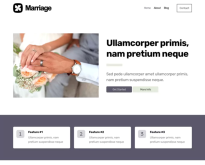 Náhľad šablóny Marriage 4