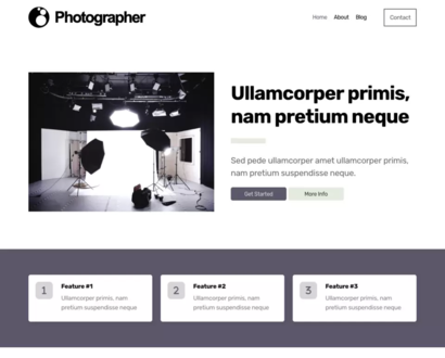 Náhľad šablóny Photographer 4