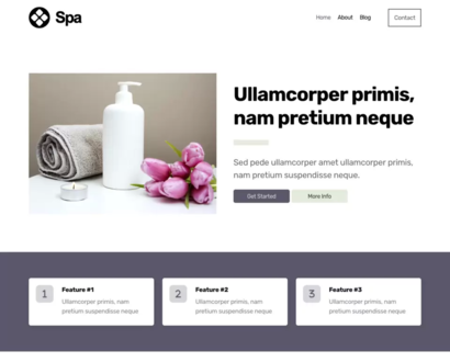 Náhľad šablóny Spa 4