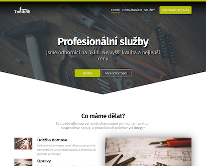 Náhľad šablóny Toolbox