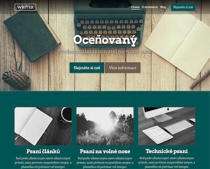 Náhľad šablóny Writer