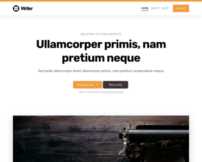 Náhľad šablóny Writer 3