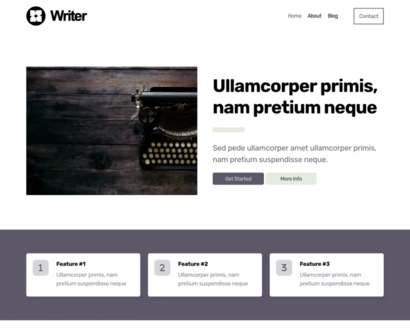 Náhľad šablóny Writer 4