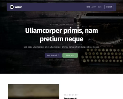 Náhľad šablóny Writer 5
