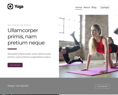 Náhľad šablóny Yoga 1