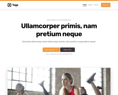 Náhľad šablóny Yoga 3